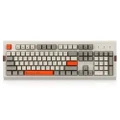 Ajazz AK510 Retro Game Wired Mechanical Keyboard 104Key PBT Ball Key Cap RGB Brown Switch - Gray + Orange