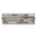 Ajazz AK510 Retro Game Wired Mechanical Keyboard 104 PBT Ball Key Cap RGB Lights Brown Switch - Gray + White
