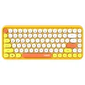 Ajazz 308i Bluetooth Wireless Keyboard 84 Classic Round Keys - Yellow