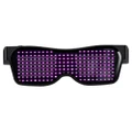 Rechargeable LED Light Emitting Bluetooth Glasses Black Frame Pink