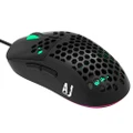 Ajazz AJ380R Ultralight Wired Mouse RGB Light Adjustable Black