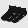 Platypus Socks Platypus Ankle Socks 3 Pk (3.5-6) Black Size ONE SIZE Unisex