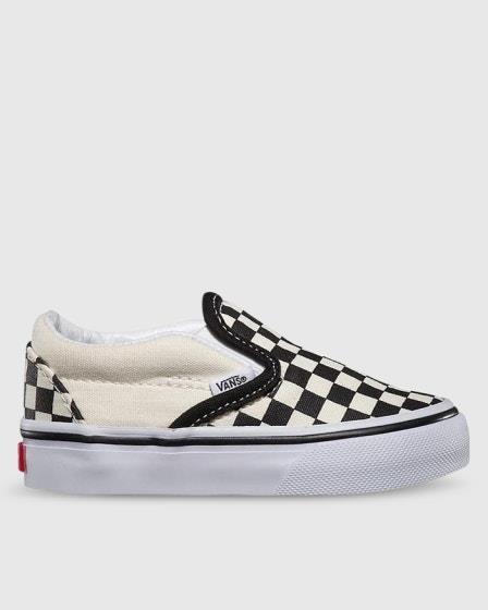 Vans Toddlers Checkerboard Slip-On Black Size 4 Unisex