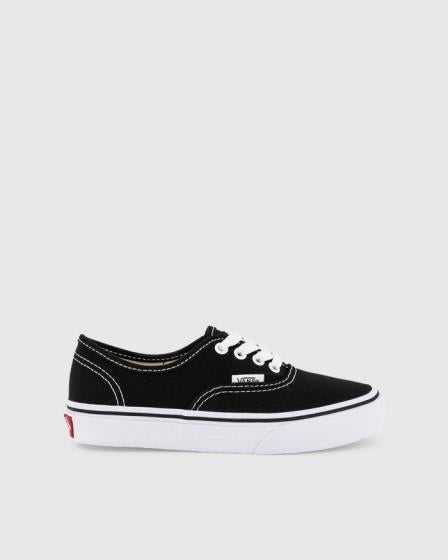 Vans Kids Authentic Black/True White Black Size 2 Unisex