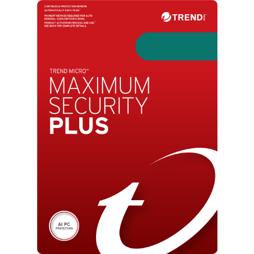 Trend Micro Maximum Security Plus (2 Devices 12 Months)