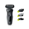 Braun Series 5 Easy Rinse Electric Shaver with Beard Trimmer Head & Charging Stand