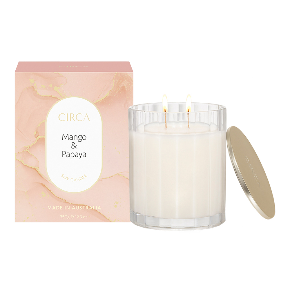 Circa Mango & Papaya Scented Soy Candle 350g