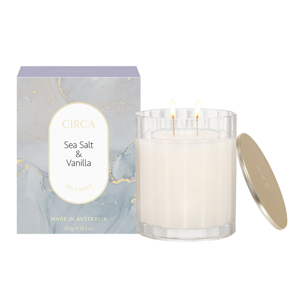 Circa Sea Salt & Vanilla Scented Soy Candle 350g