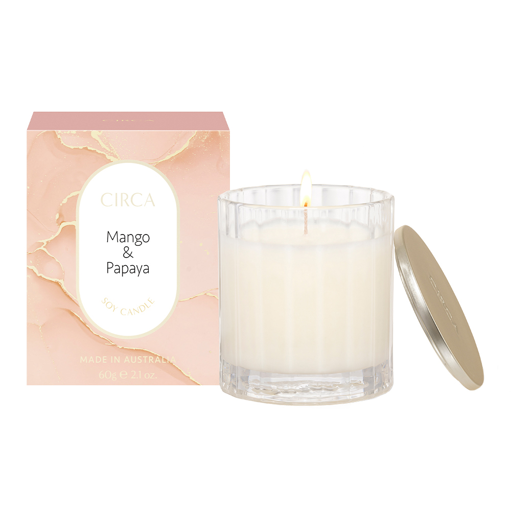 Circa Mango & Papaya Scented Soy Candle 60g