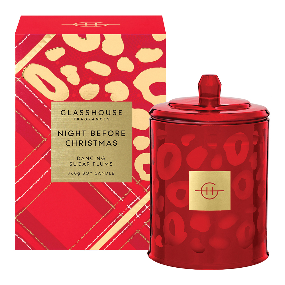 Glasshouse Fragrances Night Before Christmas Soy Candle (Limited Edition) 760g