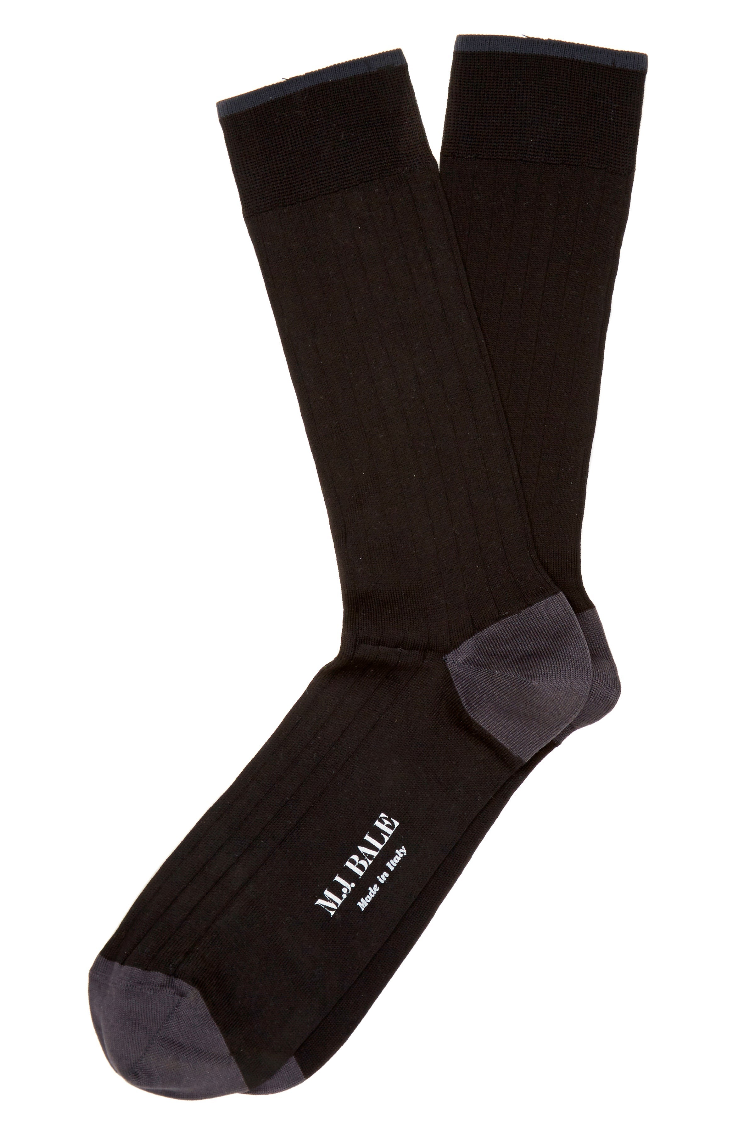 Diego Plain Black Sock