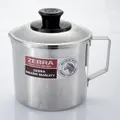 Zebra Oil Filter Pot W/hdle & Spout 1.0ltr, Silver