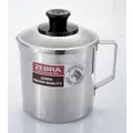 Zebra Oil Filter Pot W/hdle & Spout 1.0ltr, Silver