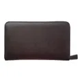 72 Smalldive Saffiano Leather Travel Zip Wallet, Brown