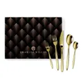 Charles Millen Signature Collection Adelia 20 Piece Cutlery Set, Gold Mirror Finish
