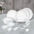 Charles Millen Signature Collection Classic Platinum Enough For 8 Dining Set, 85 Piece