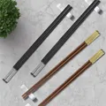 Charles Millen Signature Collection Luxury Brown Wood Chopsticks, Twin Pack, Gold