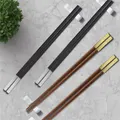 Charles Millen Signature Collection Luxury Brown Wood Chopsticks, Twin Pack, Gold