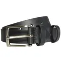 72 Smalldive Black Slim Width Bridle Leather Belt, XS 85/100