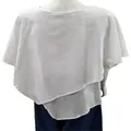 Anne Kelly Overlay Cape Blouse, Lily White, US 8