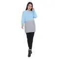 Coldwear Ladies Round Neck Color Block Sweater, Blue, Large