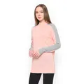 Coldwear Ladies Mock Neck Raglan Sleeve Sweater, Pink, Large