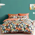 Suzanne Sobelle By Charles Millen Suzanne Sobelle Bloomsbury Tulipe Deluxe Fitted Sheet Set, Tomato, Multicolour, Super Single