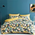 Suzanne Sobelle By Charles Millen Suzanne Sobelle Bloomsbury Tulipe Deluxe Fitted Sheet Set, Yellow, Multicolour, Comforter