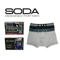 Soda 2 Piece Cotton Spandex Shorty Trunks With Waist Band, L