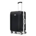 Antler Tuscon Suitcase Luggage - 4 Wheeler, 57/70/80cm x 40cm x 23.5cm, 3.8kg, Black, Medium - 70 CM