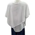 Anne Kelly Overlay Cape Blouse, Lily White, US 12
