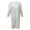 Cloth.Ier Linen Cs Long Blouse, White, M