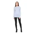 Coldwear Ladies Round Neck Cabled - Top Sweater, Blue, Medium