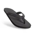 Indosole Mens Sandals Flip Flops Essntls - Black, Black, EU 45-46
