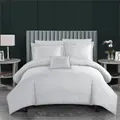 Charles Millen Queensberry Deluxe Bed Set, Porcelain White, White, Queen
