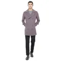Coldwear Men Classic Double Breasted Wool Blend Trench Coat, Dark Grey, Large