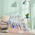Esprit Ocean Bubbles Printed Flannel Fleece Blanket, Multicolour, Single