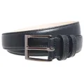 72 Smalldive Black Saffiano Slim Width Leather Belt, M 95/110 cm