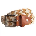 72 Smalldive Brown Suede & Cotton Braided Belt, L 100/115
