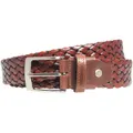 72 Smalldive Brown Weave Leather Belt