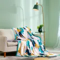 Esprit Paula Printed Flannel Fleece Blanket, Multicolour, Queen