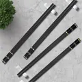 Charles Millen Signature Collection Luxury Black Alloy Chopsticks, Twin Pack, Silver
