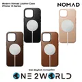 Nomad Modern Leather Case With Magsafe Compatible For Iphone 14 Series, Black