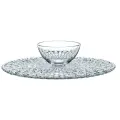 Nachtmann Lead Free Crystal Cake Plate/chip And Dip, Clear