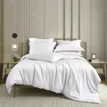 Canopy Eliott White Bedset 100% Bamboo, White, Super Single