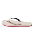 Indosole Womens Sandals Flip Flops Sneaker Soles - Red Sole / Sea Salt, Sea Salt / Red Sole, EU 35-36