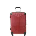 President Strata Cabin Carry On Suitcase Luggage - 4 Wheeler, 61cm x 42cm x 25cm, 3.4kg, Rose Red, Cabin - 20"