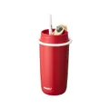 Mosh Latte Tumbler With Straw, Red