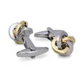 Marzthomson Knot Gold-toned Brass Cufflinks F, Gold Silver