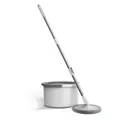 Kkpl Self Wringing Spin Mop Bucket Set With Extendable Handle 3600 Swivel And 2x Microfibre Mop Heads, Mop Cloth